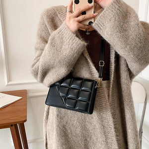 Rhombus Women's Bag Texture Shoulder Bag All-match Messenger Bag Women Handbags