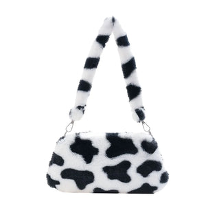 Female Animal Pattern Shoulder Party Clutches Ladies Top-handle Bag Tote