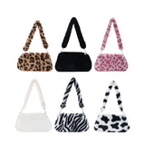 Female Animal Pattern Shoulder Party Clutches Ladies Top-handle Bag Tote