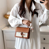 Small Square Bag Women's Bag Autumn Winter Shoulder Bag Texture Diagonal Handbag