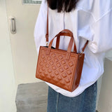 Textured Women's Crossbody Bag Small Square Handbag