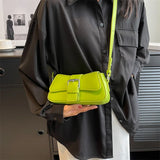 Texture PU Leather Shoulder Bags Lady High Handbag Crossbody Bag