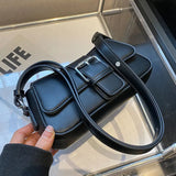 Texture PU Leather Shoulder Bags Lady High Handbag Crossbody Bag
