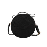 Women Small Shoulder Bag Round Messenger Bag