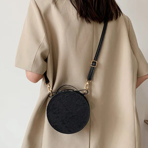Women Small Shoulder Bag Round Messenger Bag