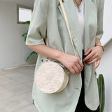 Women Small Shoulder Bag Round Messenger Bag