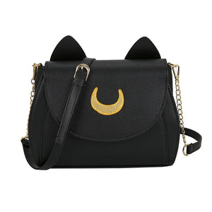 Women's Solid Kitten Bag Casual Messenger Crescent Bag
