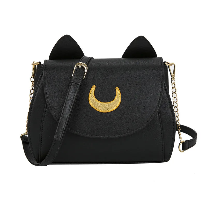 Women's Solid Kitten Bag Casual Messenger Crescent Bag