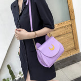 Women's Solid Kitten Bag Casual Messenger Crescent Bag
