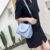 Women's Solid Kitten Bag Casual Messenger Crescent Bag