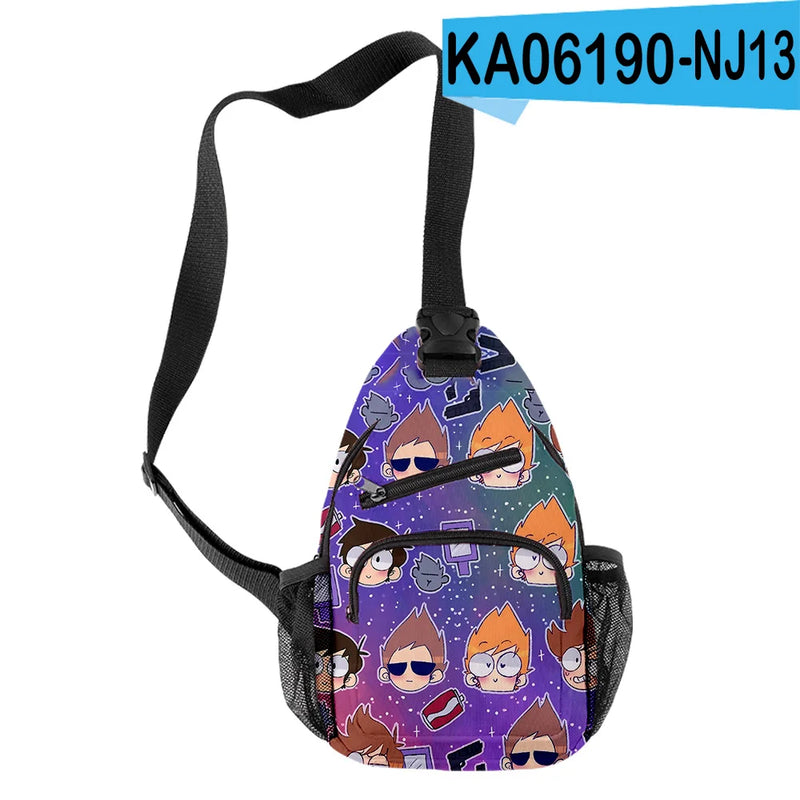 Eddsworld Chest Bag Waterproof Boys/Girls 3D Print Shoulder Bag
