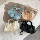 Fold Portable Small Bag Thick Chain Shoulder Bag