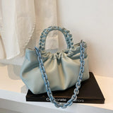 Fold Portable Small Bag Thick Chain Shoulder Bag