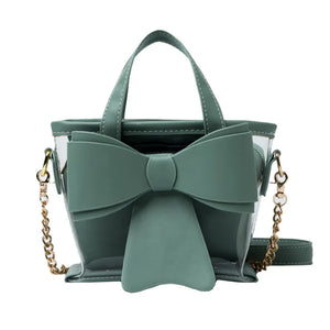 Mini Transparent Chain Messenger Bucket Bag