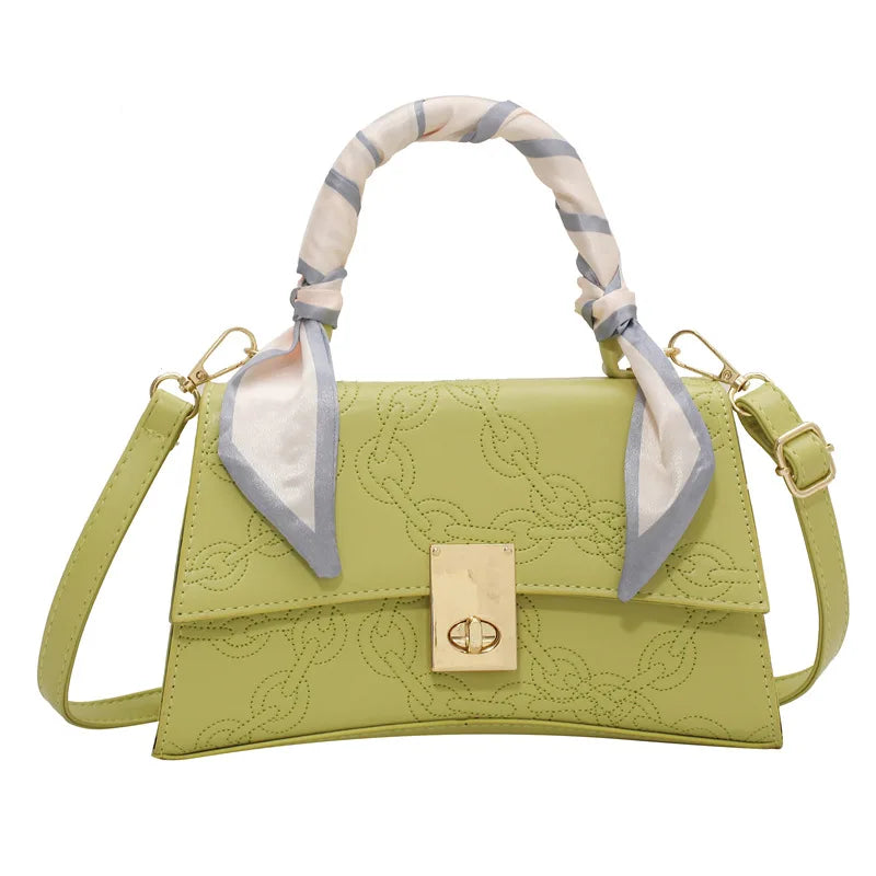 Casual Silk Scarf Shoulder Messenger Bag for Women