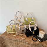 Casual Silk Scarf Shoulder Messenger Bag for Women