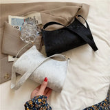 Women Shoulder Bag Lace Jacquard Underarm Retro Casual Stylish