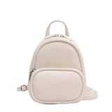 Portable Small PU Leather Casual Backpack Pouch Bag