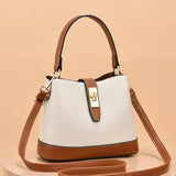 Autumn Textured Bucket Bag Large Capacity Shoulder Messenger Bag