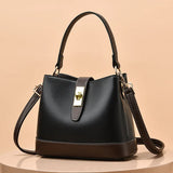Autumn Textured Bucket Bag Large Capacity Shoulder Messenger Bag