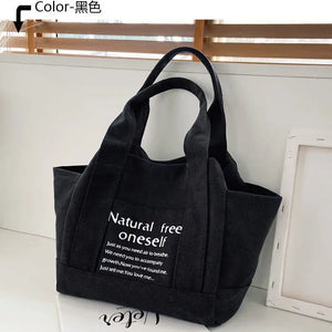 Canvas Women Shoulder Bags Ladies Tote Shopping Bag Large Capacity Clutch Purse