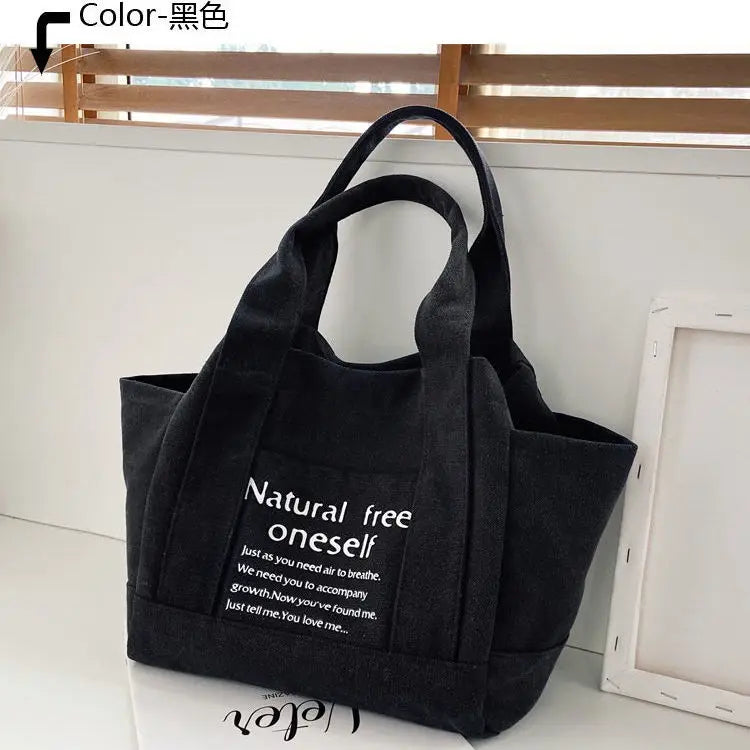 Canvas Women Shoulder Bags Ladies Tote Shopping Bag Large Capacity Clutch Purse