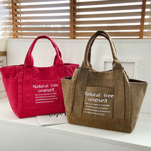 Canvas Women Shoulder Bags Ladies Tote Shopping Bag Large Capacity Clutch Purse