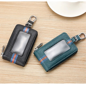 Car Key Fob Case Holder Organizer Zipper Wallet for Men