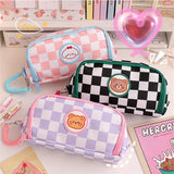 Portable Cartoon Bear Pencil Case with Pen Insert Animal Pencil Bag