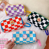 Portable Cartoon Bear Pencil Case with Pen Insert Animal Pencil Bag