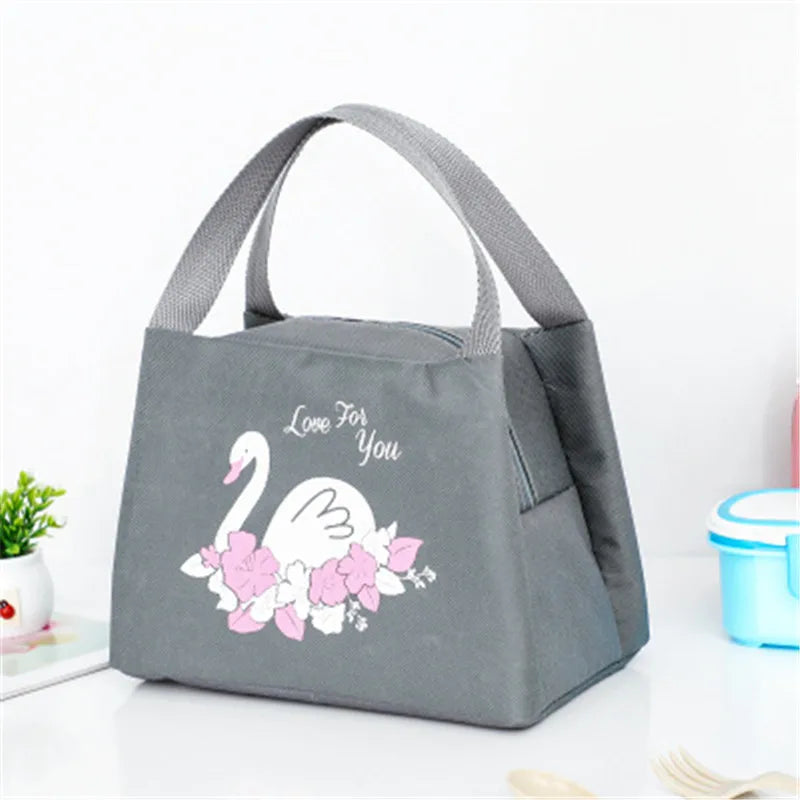 Portable Cartoon Cooler Lunch Bag for Picnic Kids Women Travel