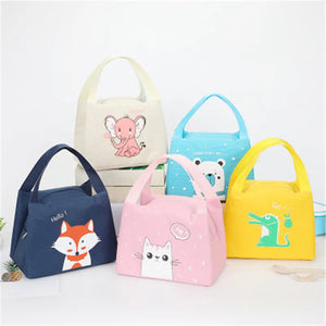 Portable Cartoon Cooler Lunch Bag for Picnic Kids Women Travel