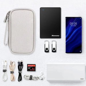 Portable Case for Power Bank Data Cable Organizer Bag