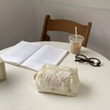 Quilted Travel Cosmetic Storage Bag Large Capacity Make Up Bag