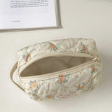 Quilted Travel Cosmetic Storage Bag Large Capacity Make Up Bag