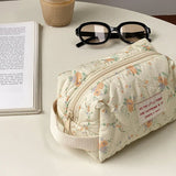 Quilted Travel Cosmetic Storage Bag Large Capacity Make Up Bag