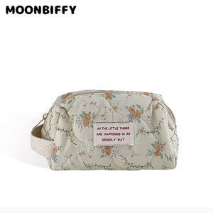 Quilted Travel Cosmetic Storage Bag Large Capacity Make Up Bag