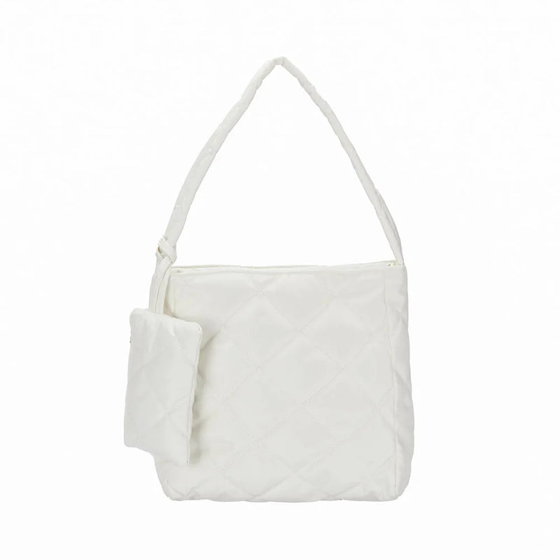 Portable Cotton Padded Handbag with Mini Bag