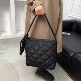 Portable Cotton Padded Handbag with Mini Bag