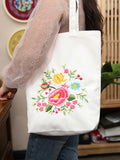DIY Embroidery Kit Flower Shoulder Bag Cross Stitch for Beginner