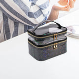 Portable Double Layer Cosmetic Bag Makeup Bag Toiletry Bag