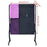 Portable Drawstring Backpack Bag with Pockets & Earphone Hole