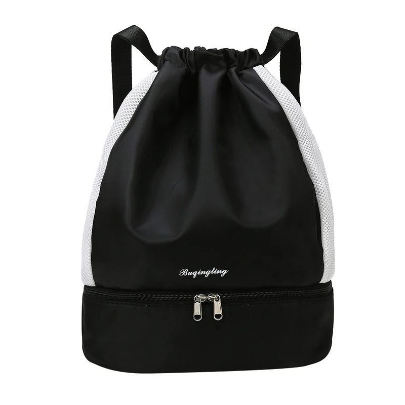 Drawstring Fitness Swim Bag Waterproof Oxford Cloth