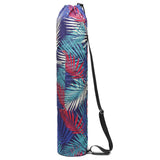 Drawstring Printed Canvas Gym Fitness Yoga Mat Carry Pouch Shoulder Bag