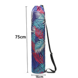 Drawstring Printed Canvas Gym Fitness Yoga Mat Carry Pouch Shoulder Bag
