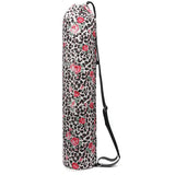 Drawstring Printed Canvas Gym Fitness Yoga Mat Carry Pouch Shoulder Bag