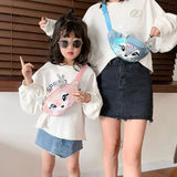 Kids Elk Print Waist Bag Fanny Pack Sport Belt Hip Purse