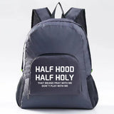 Ultralight Foldable Backpack for Camping Hiking - Text Pattern Daypack