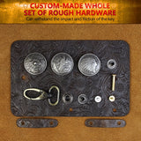 Leather Housekeeper Pouch Car Keychain Holder Bag Case Unisex Wallet