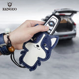 Portable Leather Key Wallet Car Smart Key Holder Retro Housekeeper Key Pocket